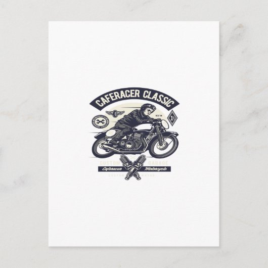 Cafe Racer Rider Classic Postkarte (Vorderseite)