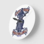 Cafe Racer Runde Wanduhr (Winkel)