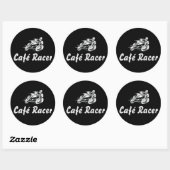 Café Racer Runder Aufkleber (Blatt)