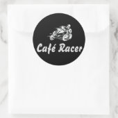 Café Racer Runder Aufkleber (Tasche)