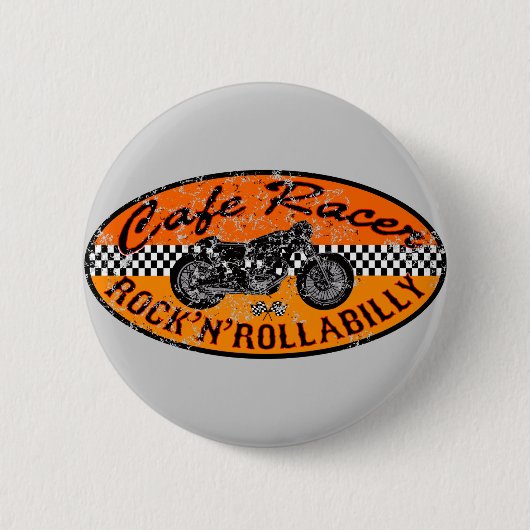 Cafe Racer Süchtiger Button (Vorderseite)