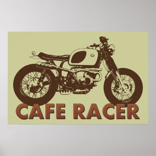 Cafe Racer Vintag Poster (Vorne)
