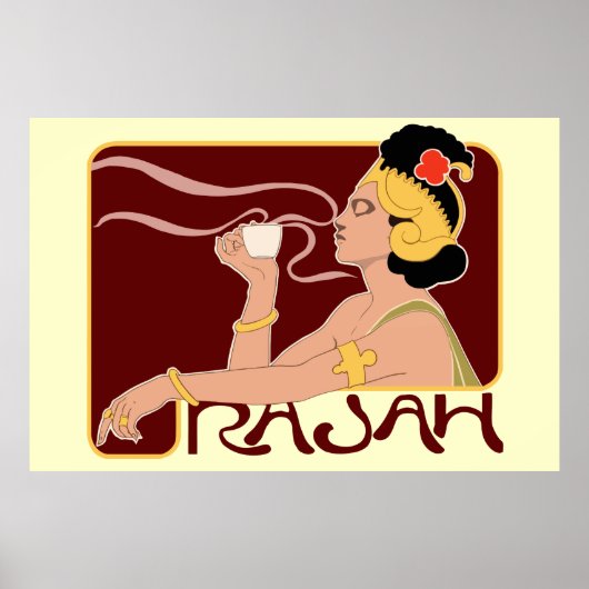 Café Rajah (Rajah Coffee) Frankreich Poster (Vorne)
