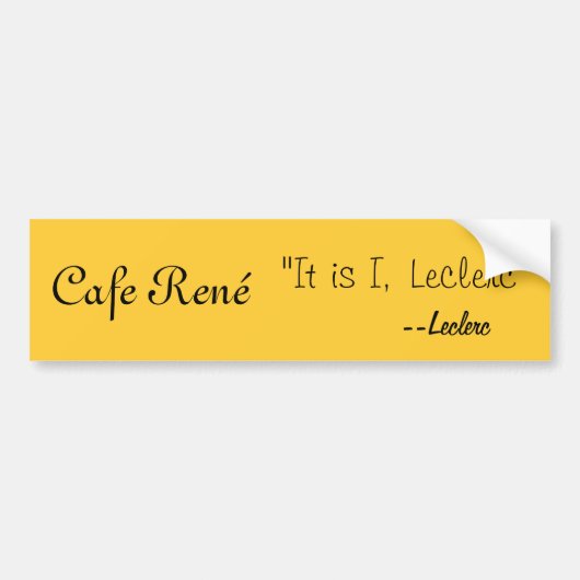 Café René Autoaufkleber (Vorne)