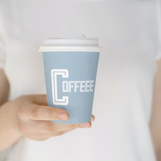 Café Restaurant Nehmen Sie Blue Coffee Script weg Pappbecher