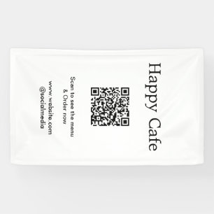 Cafe Restaurant Scan zu sehen Menü Bestellung QR H Banner