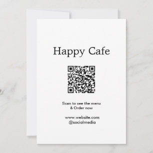 Cafe Restaurant Scan zu sehen Menü Bestellung QR H Einladung