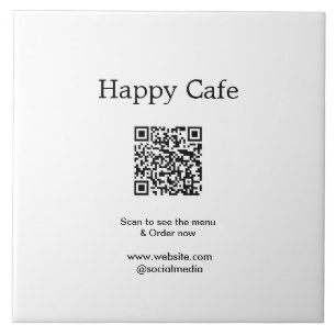 Cafe Restaurant Scan zu sehen Menü Bestellung QR H Fliese