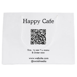 Cafe Restaurant Scan zu sehen Menü Bestellung QR H Große Geschenktüte
