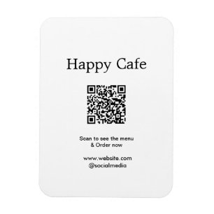 Cafe Restaurant Scan zu sehen Menü Bestellung QR H Magnet