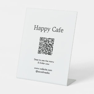 Cafe Restaurant Scan zu sehen Menü Bestellung QR H Sockelschild