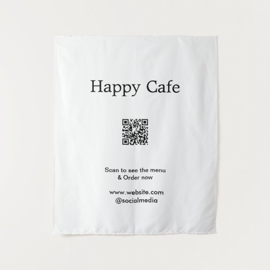 Cafe Restaurant Scan zu sehen Menü Bestellung QR H Wandteppich (Vorderseite)