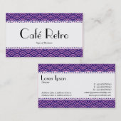 Café Retro (Scalloped) - Muster für Fischfang Visitenkarte (Vorne/Hinten)