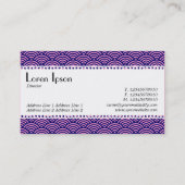 Café Retro (Scalloped) - Muster für Fischfang Visitenkarte (Rückseite)