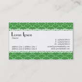 Café Retro (Scalloped) - Muster für Fischfang Visitenkarte (Rückseite)