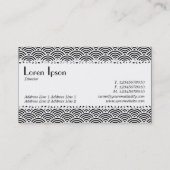 Café Retro (Scalloped) - Muster für Fischfang Visitenkarte (Rückseite)