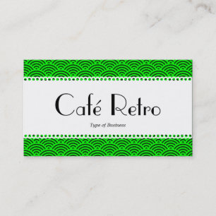 Café Retro (Scalloped) - Muster für Fischfang Visitenkarte