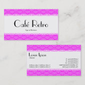 Café Retro (Scalloped) - Muster für Fischfang Visitenkarte (Vorne/Hinten)