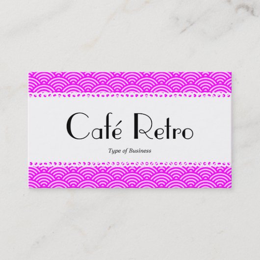 Café Retro (Scalloped) - Muster für Fischfang Visitenkarte (Vorderseite)