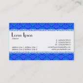 Café Retro (Scalloped) - Muster für Fischfang Visitenkarte (Rückseite)