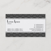 Café Retro (Scalloped) - Muster für Fischfang Visitenkarte (Rückseite)