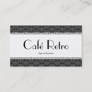Café Retro (Scalloped) - Muster für Fischfang Visitenkarte