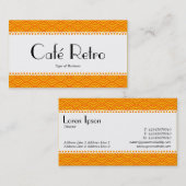 Café Retro (Scalloped) - Muster für Fischfang Visitenkarte (Vorne/Hinten)