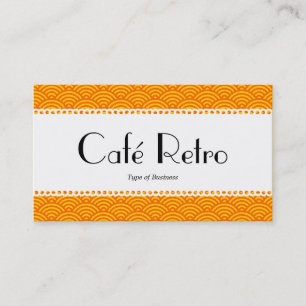 Café Retro (Scalloped) - Muster für Fischfang Visitenkarte