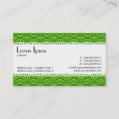 Café Retro (Scalloped) - Muster für Fischfang Visitenkarte (Rückseite)