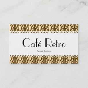 Café Retro (Scalloped) - Muster für Fischfang Visitenkarte
