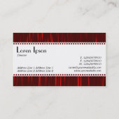 Café Retro (Scalloped) - Rote Straßen Visitenkarte (Rückseite)