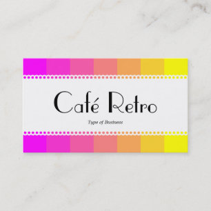 Café Retro (Scalloping) - Magenta to Yellow Visitenkarte