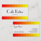 Café Retro (skallopiert) - Farbübergang Visitenkarte (Vorne/Hinten)