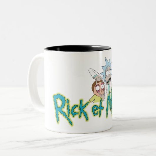Café Rick and Morty Zweifarbige Tasse (Vorderseite Links)