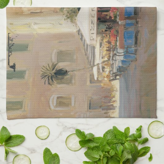 Café Rom Geschirrtuch (Gefaltet)