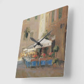 Café Rom Quadratische Wanduhr (Winkel)