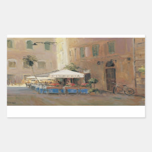 Café Rom Rechteckiger Aufkleber