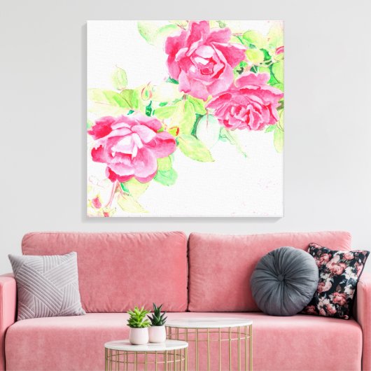 Café-Rose Leinwanddruck (Insitu (Wohnzimmer))