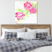 Café-Rose Leinwanddruck (Insitu (Schlafzimmer))