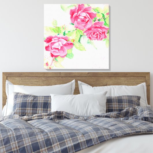 Café-Rose Leinwanddruck (Insitu (Schlafzimmer))