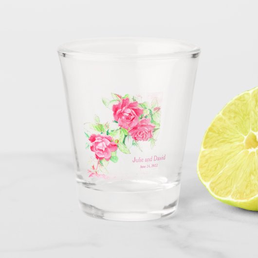 Café-Rose Schnapsglas (Vorderseite)