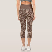 Café Rose Wild florales Muster Capri Leggings (Rückseite)