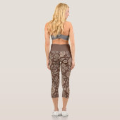 Café Rose Wild florales Muster Capri Leggings (Rückseite)