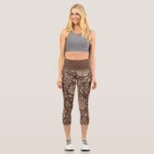 Café Rose Wild florales Muster Capri Leggings (Vorderseite)