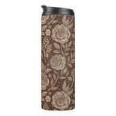 Café Rose Wild florales Muster Thermosbecher (Nach rechts gedreht)