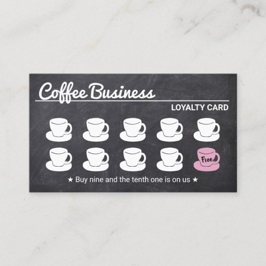 Café Rustikales Café Café Loyalität Treuekarte (Vorderseite)