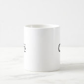 Café, schwarze Buchstaben weiß Kaffeetasse (Mittel)