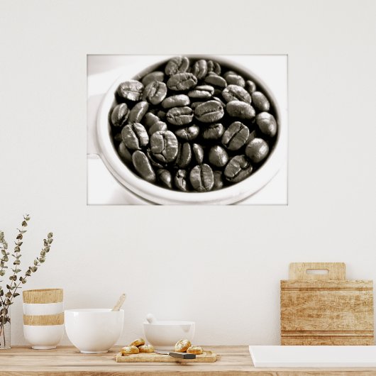 Cafe Serie - Bohnen in Filterplakat Poster (Küche)
