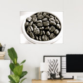 Cafe Serie - Bohnen in Filterplakat Poster (Heimbüro)