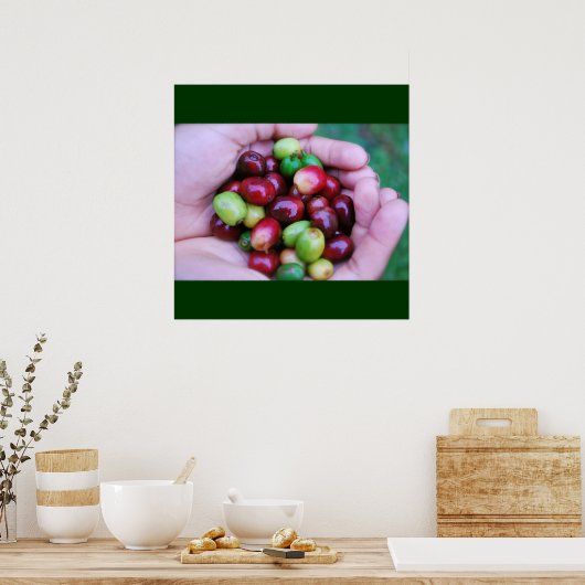 Café Serie - Kaffeekirschen Poster (Küche)